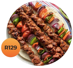 4 Lamb Kebab Chips & Roti