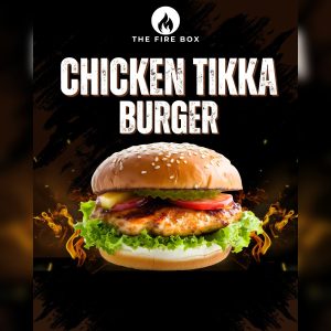Chicken Tika Burger & Chips